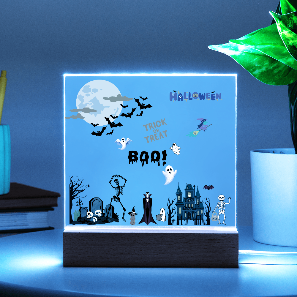 Acrylic Square Halloween Night Light