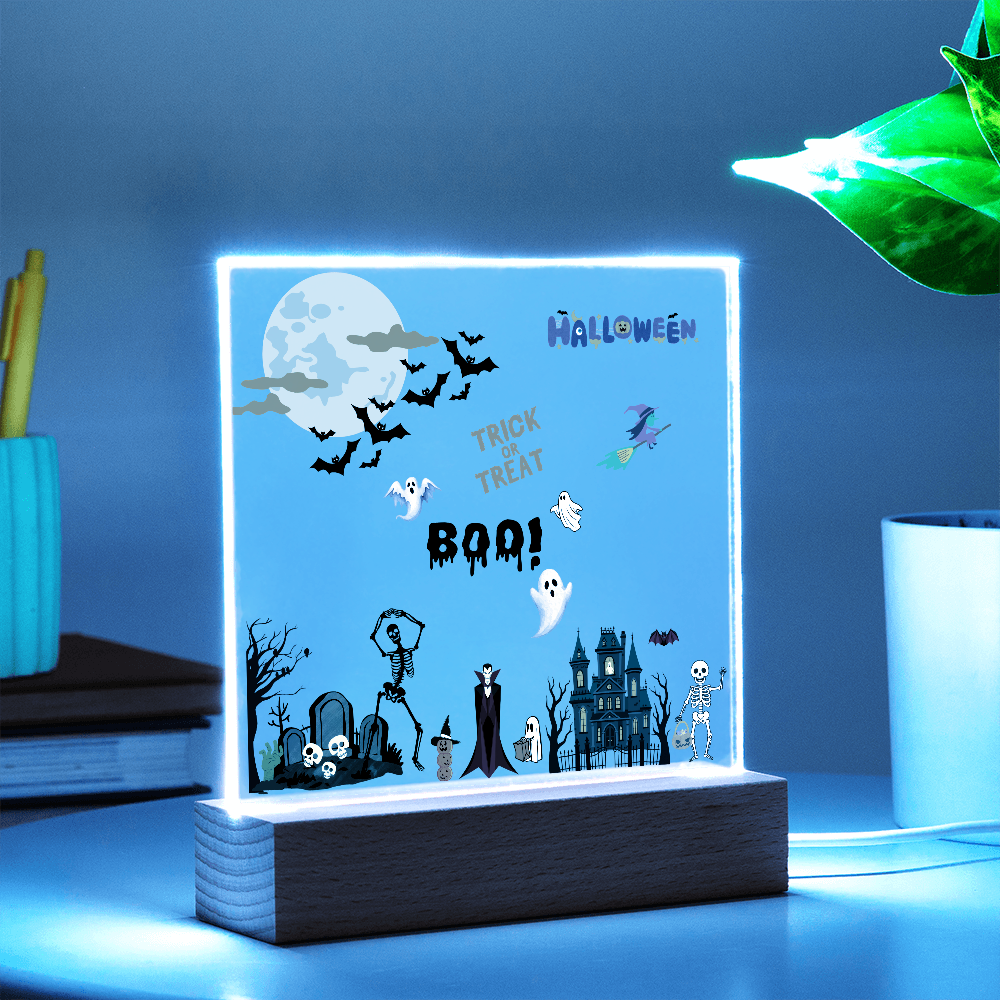 Acrylic Square Halloween Night Light