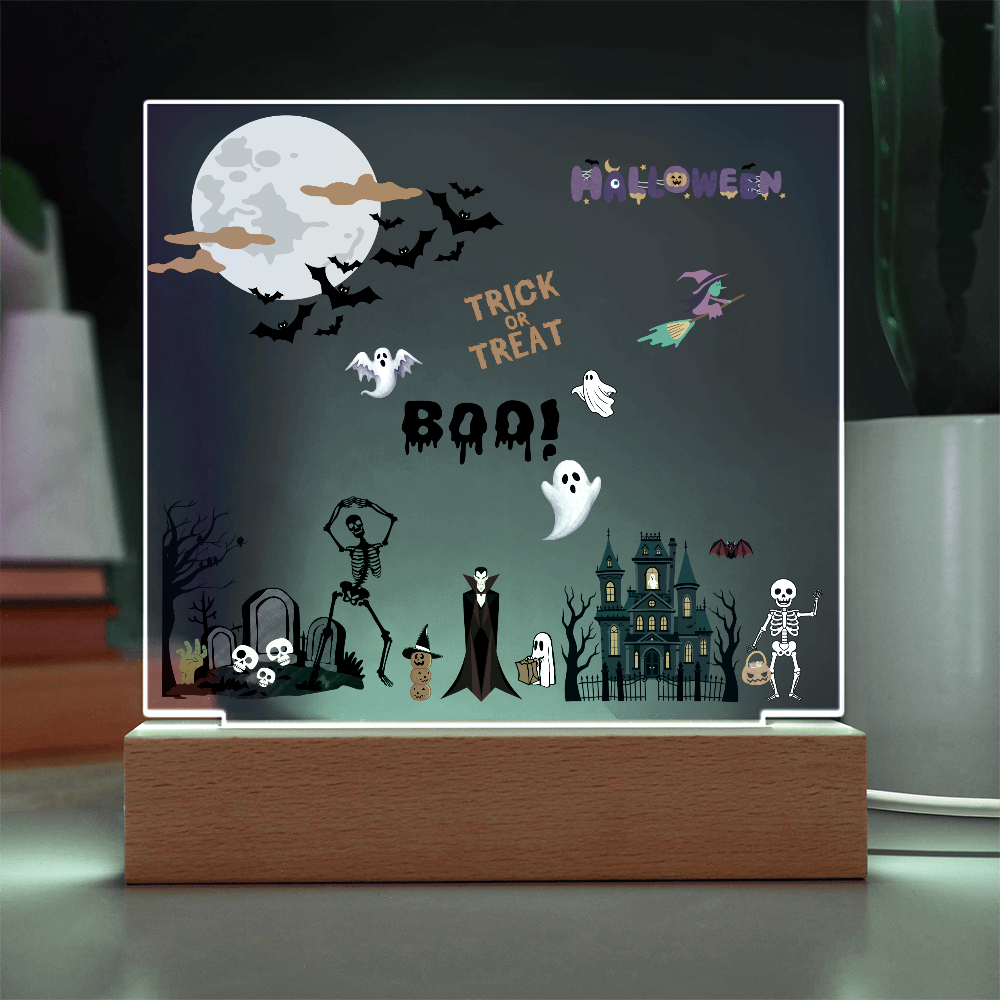 Acrylic Square Halloween Night Light