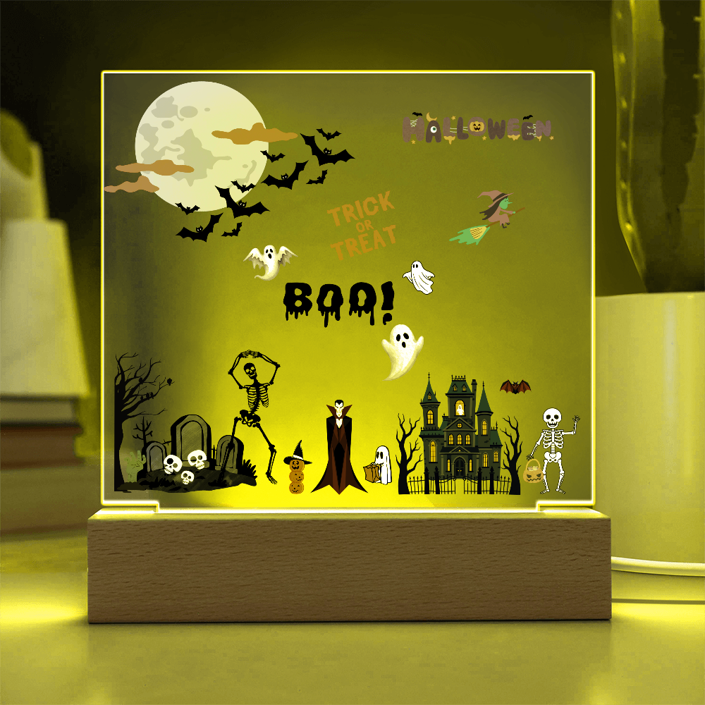 Acrylic Square Halloween Night Light