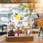 Halloween Party Acrylic LED Night Light Wooen Base Square Plaque