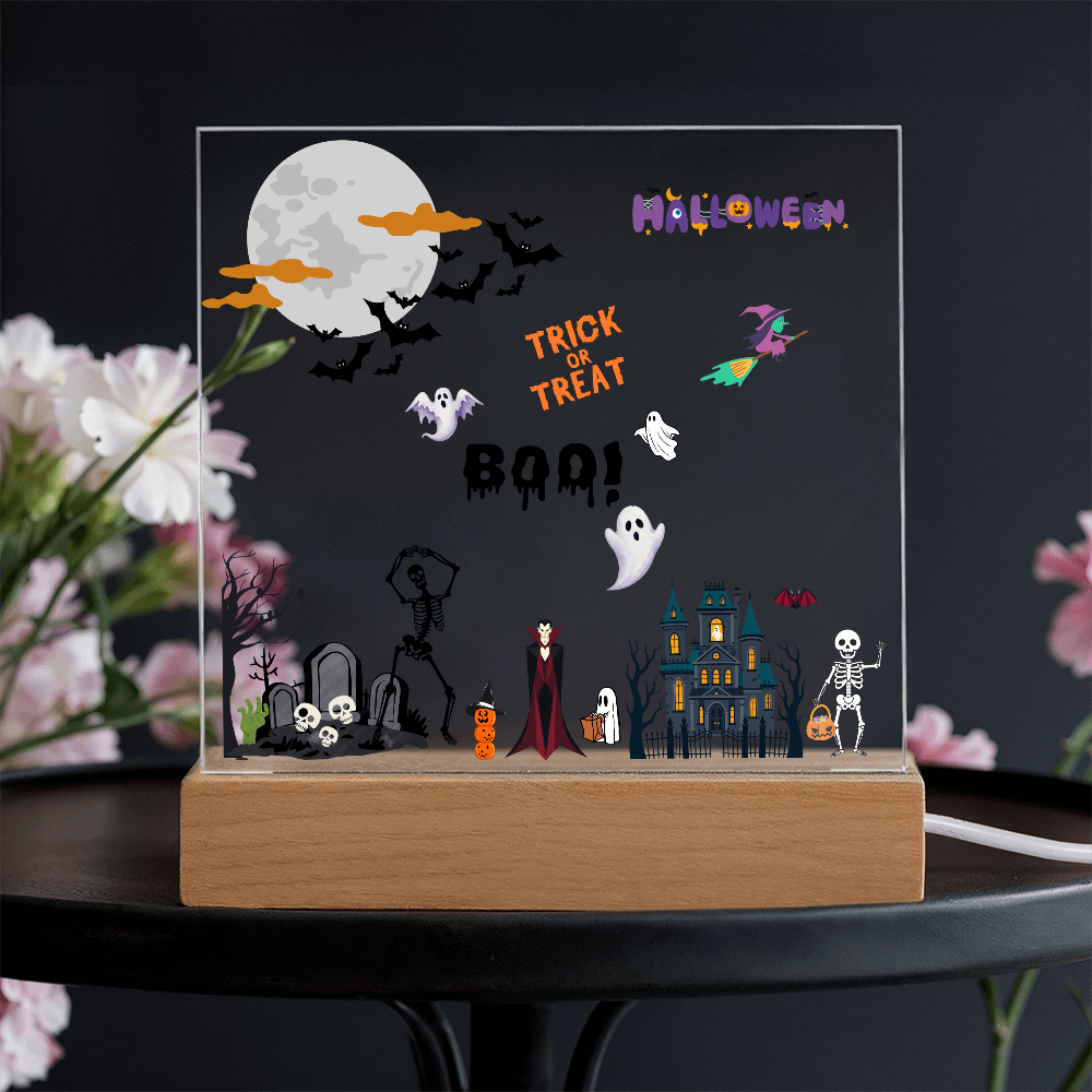 Acrylic Square Halloween Night Light