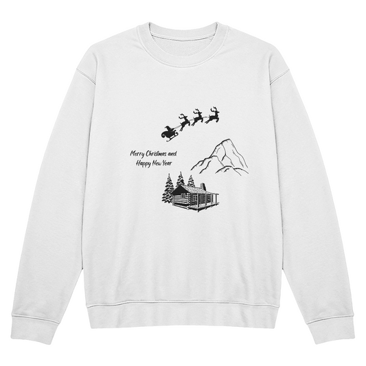 Holiday Christmas Sweatshirt White