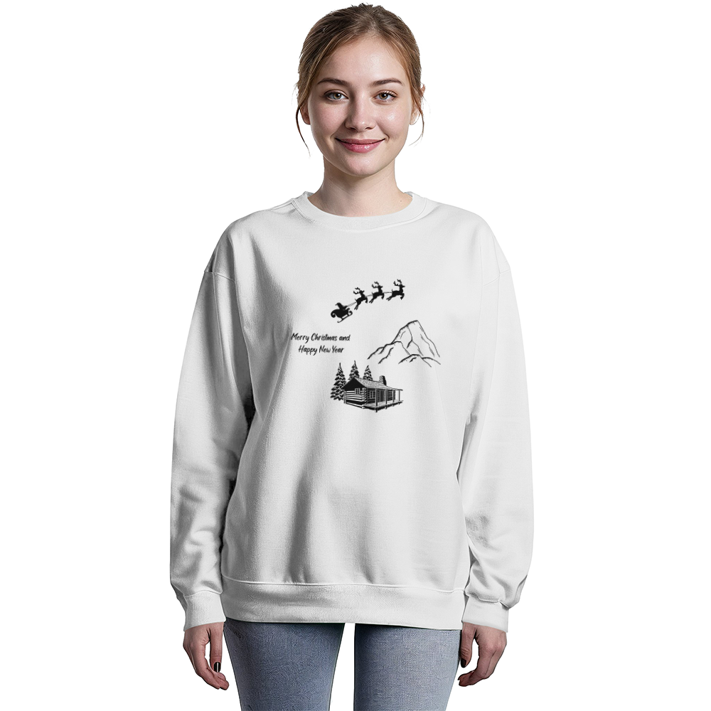 Holiday Christmas Sweatshirt White
