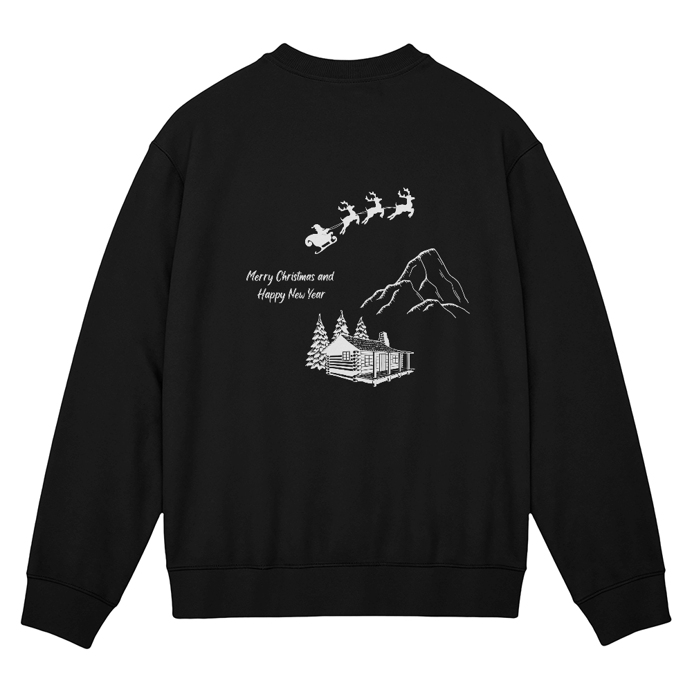 Holiday Christmas Sweatshirt Black