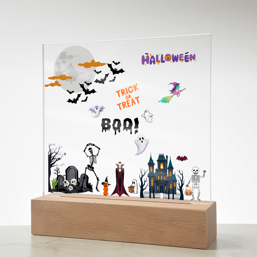 Acrylic Square Halloween Night Light