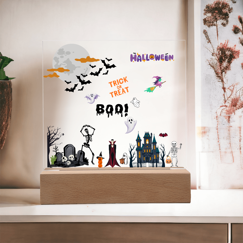 Acrylic Square Halloween Night Light