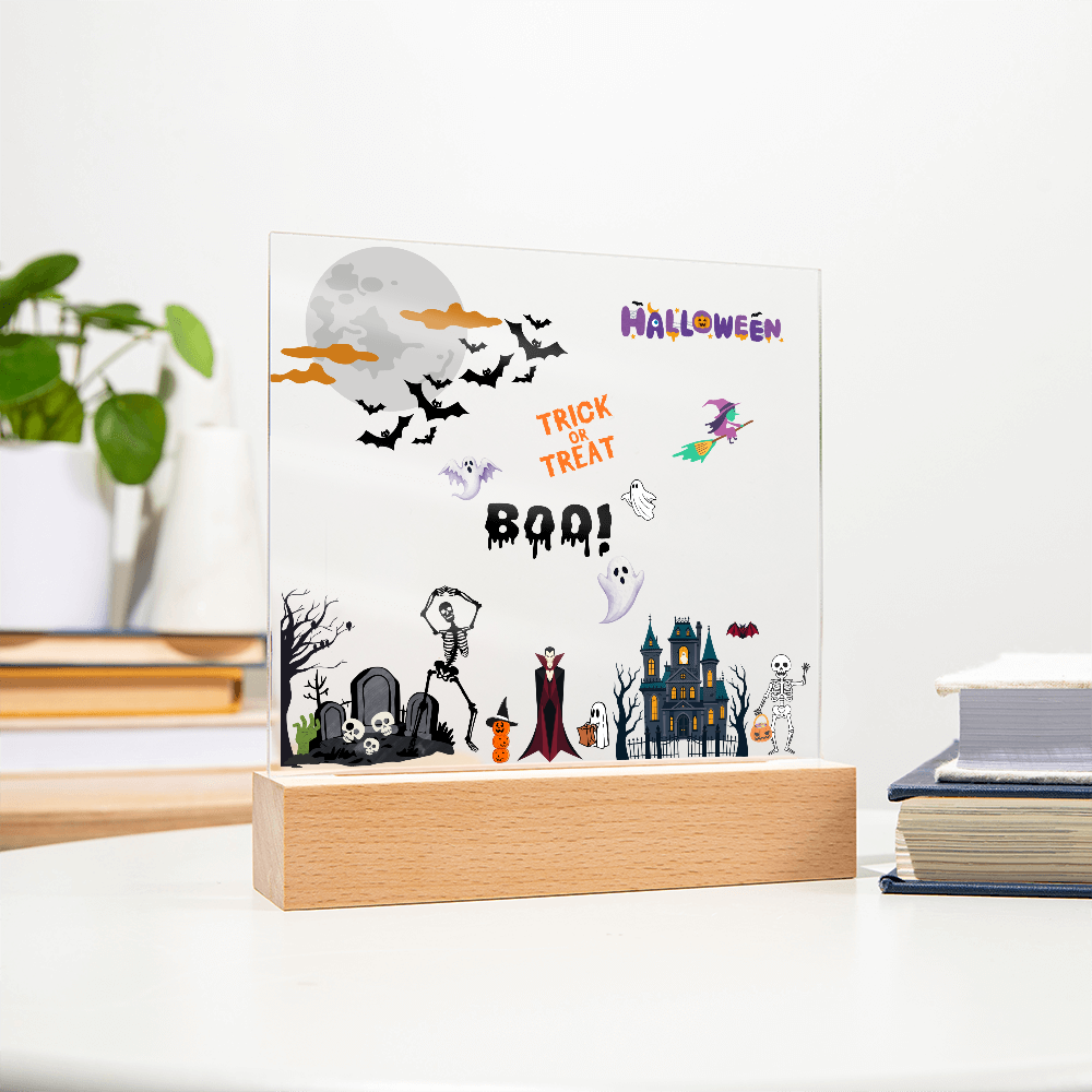 Acrylic Square Halloween Night Light