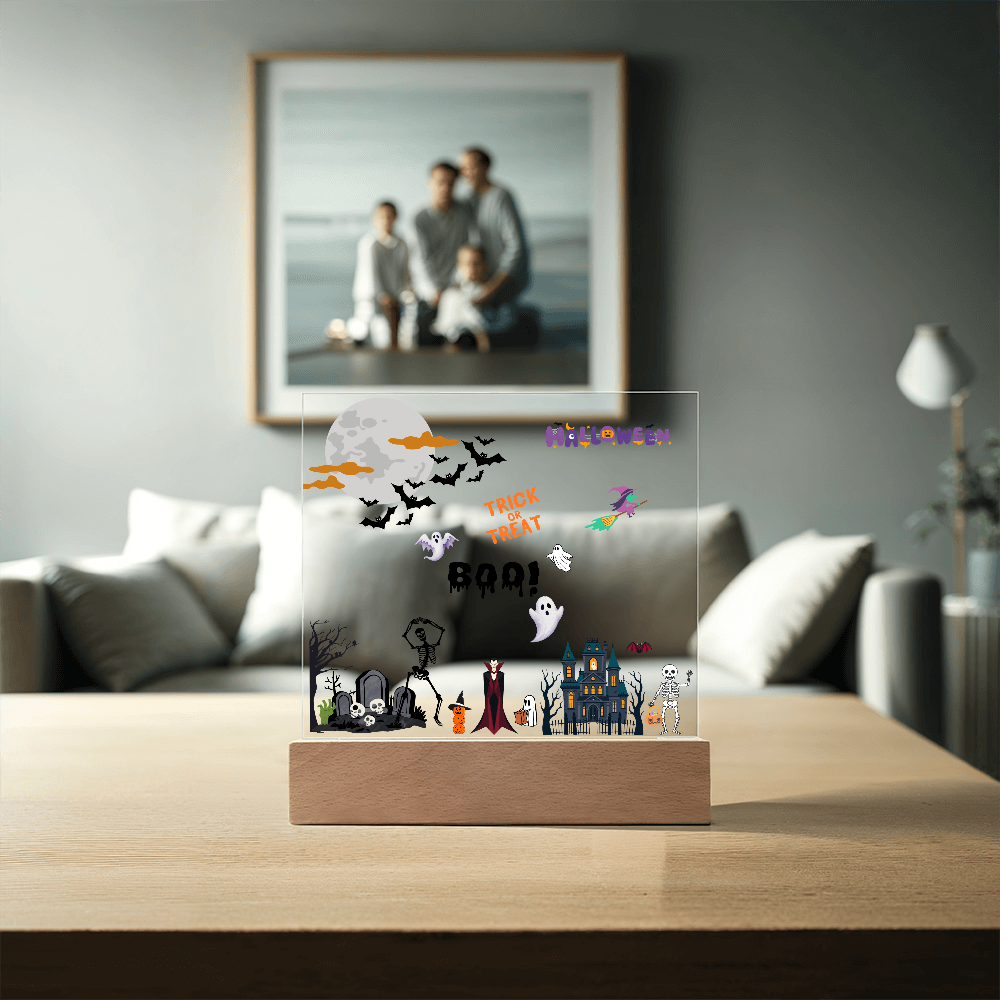 Acrylic Square Halloween Night Light