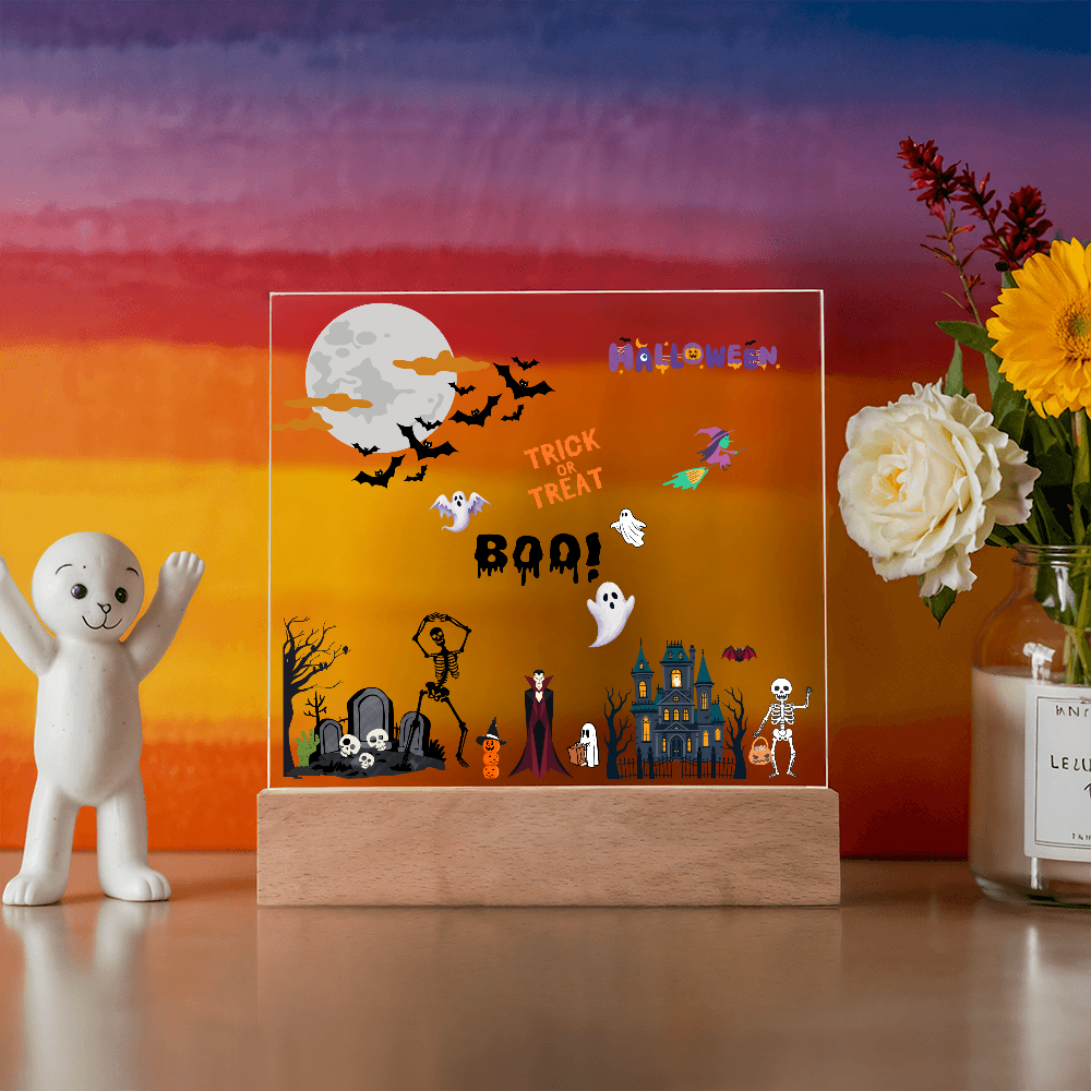 Acrylic Square Halloween Night Light