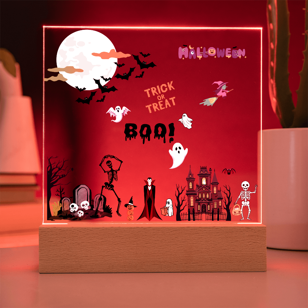 Acrylic Square Halloween Night Light