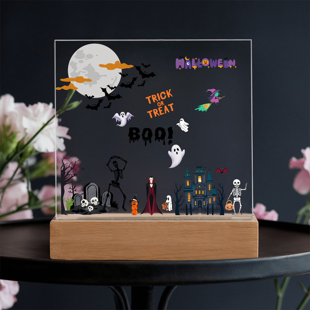 Acrylic Square Halloween Night Light