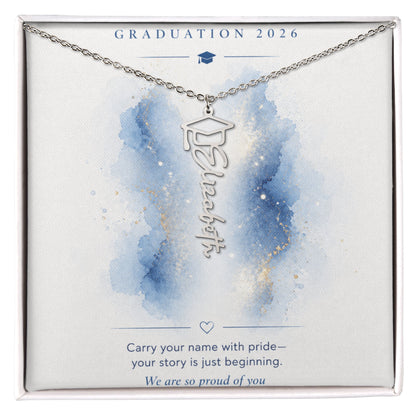Gradulation Name Necklace for Him