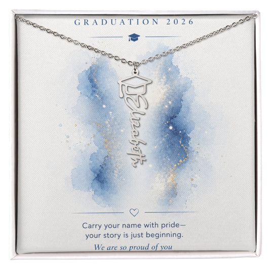 Gradulation Name Necklace for Him