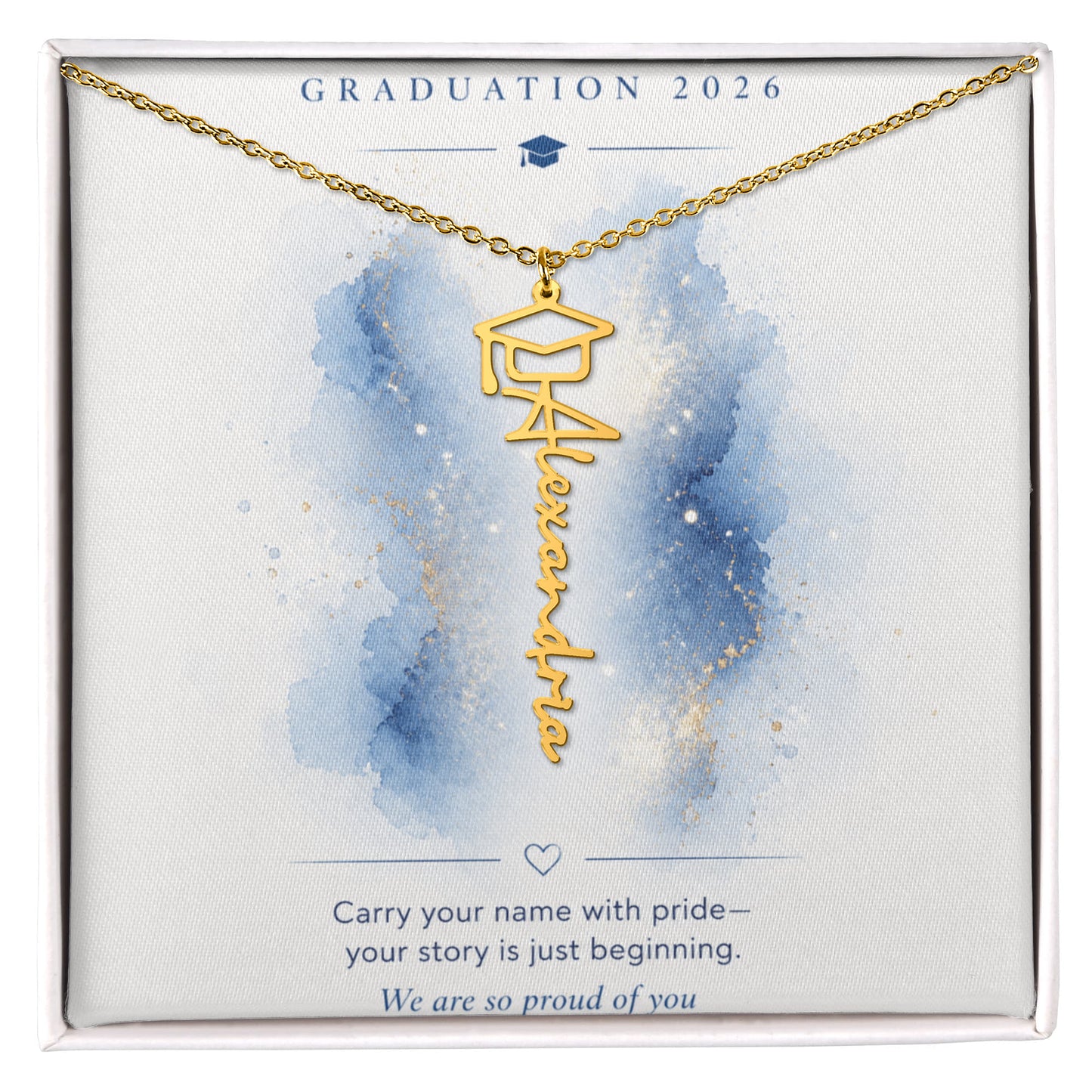 Gradulation Name Necklace for Him