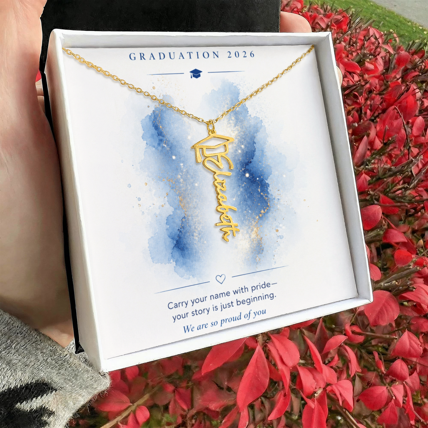 Gradulation Name Necklace for Him