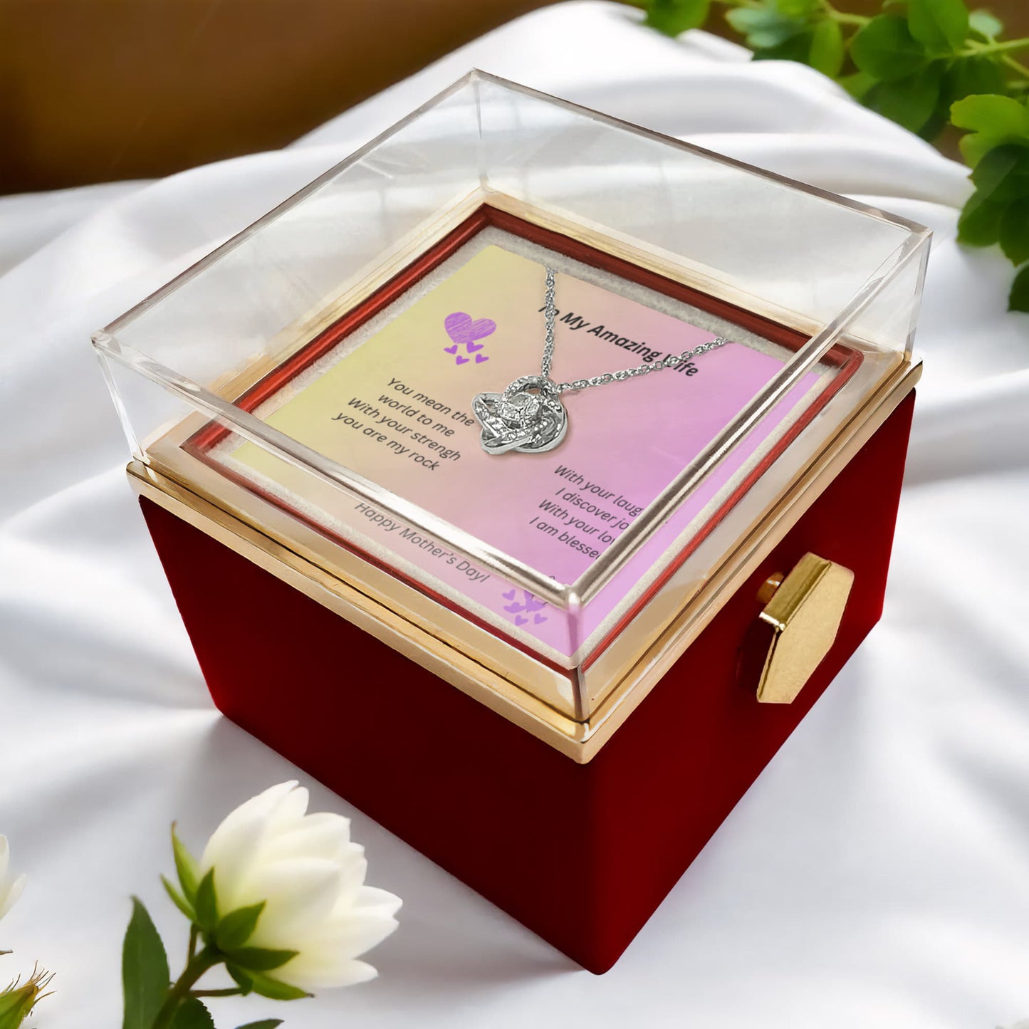 Love Knot Necklace "To My Amazing Wife" With Beautiful Gift Box