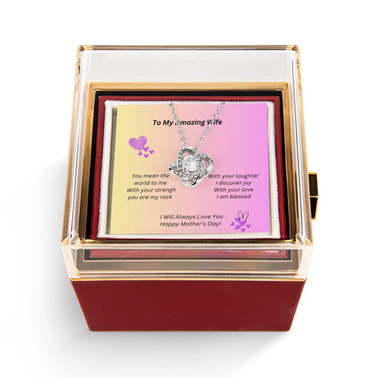 Love Knot Necklace "To My Amazing Wife" With Beautiful Gift Box